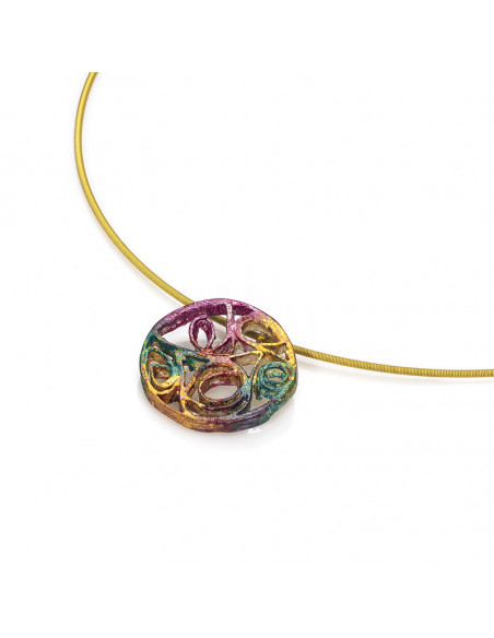 Colgante pequeño de la colección Alexandra en plata pintada